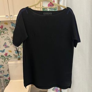 Rag & Bone Scuba Material Short Sleeve Oversized Blouse size S